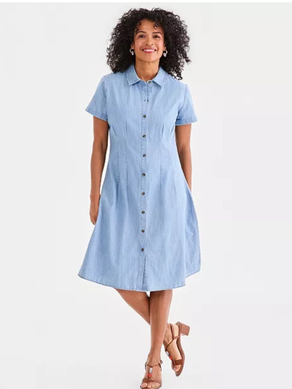 Style & Co. Light Denim Button-Front Shirt